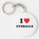 J'aime des globes oculaires porte-clés