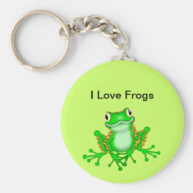 J'aime des grenouilles Keychain Porte-clef