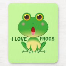 J'AIME DES GRENOUILLES TAPIS DE SOURIS