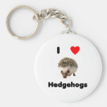 J'aime des hérissons Keychain Porte-clefs