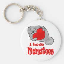 J'aime des lamantins Keychain Porte-clefs