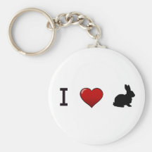 "J'aime des lapins" Keychain Porte-clés