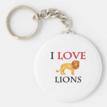 J'aime des lions porte-clé
