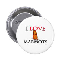 J'aime des marmottes badge avec épingle