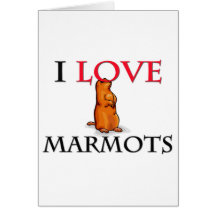 J'aime des marmottes carte de vœux