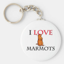 J'aime des marmottes porte-clefs