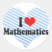 J'aime des mathématiques autocollant