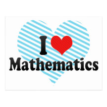 J'aime des mathématiques carte postale