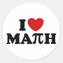 J'aime des maths autocollants