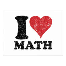 J'aime des maths carte postale