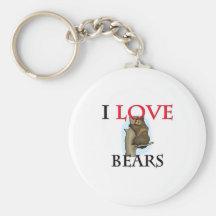 J'aime des ours porte-clefs