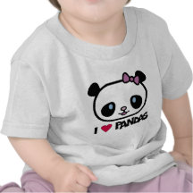 J'aime des pandas t-shirts