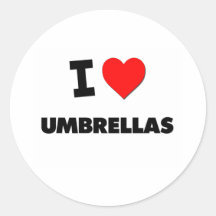 J'aime des parapluies autocollants
