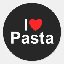 J'aime des pâtes (de coeur) autocollant