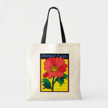 J'AIME DES PAVOTS SAC EN TOILE