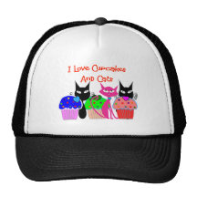 "J'aime des petits gâteaux et des chats"--Cadeaux  Casquettes
