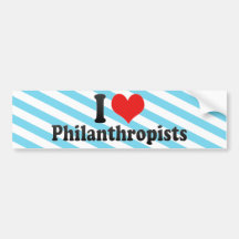 J'aime des philanthropes autocollant pour voiture