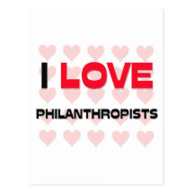 J'AIME DES PHILANTHROPES CARTE POSTALE