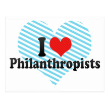 J'aime des philanthropes cartes postales