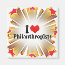 J'aime des philanthropes aimants pour réfrigérateur
