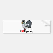 J'aime des pigeons adhésif pour voiture