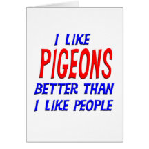J'aime des pigeons meilleurs que j'aime des person carte de vœux
