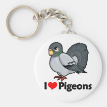 J'aime des pigeons porte-clefs
