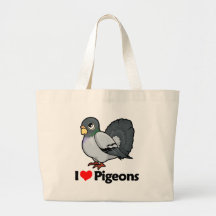 J'aime des pigeons sacs en toile