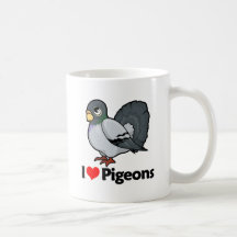 J'aime des pigeons tasse