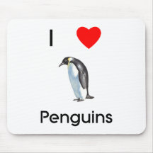 J'aime des pingouins Mousepad Tapis De Souris