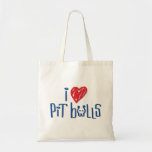 J'aime des pitbulls sac fourre-tout