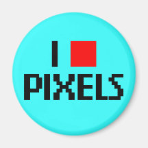 J'aime des pixels foncés aimants pour réfrigérateur