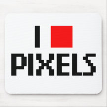 J'aime des pixels tapis de souris