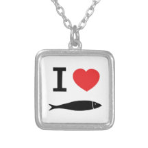 J'aime des poissons collier personnalisé