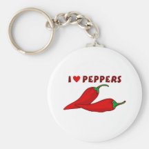 J'aime des poivrons porte-clef