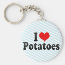 J'aime des pommes de terre porte-clefs