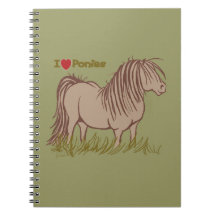 J'aime des poneys carnet à spirale