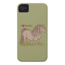 J'aime des poneys coque Case-Mate iPhone 4