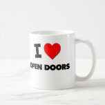 J'aime des portes ouvertes mug à café