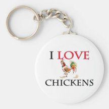 J'aime des poulets porte-clé