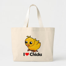 J'aime des poussins sac fourre-tout