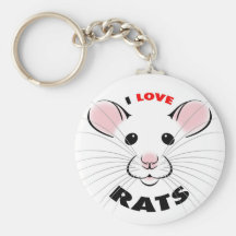 J'aime des rats Keychain Porte-clefs