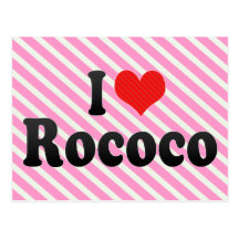 J'aime des rococos carte postale