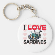 J'aime des sardines porte-clef