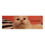 J'aime des signets de chat cartes de visite