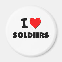 J'aime des soldats aimants pour réfrigérateur