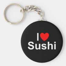J'aime des sushi (de coeur) porte-clef