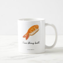 J'aime des sushi de crevette ! Tasse