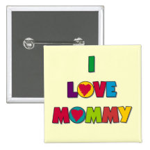 J'aime des T-shirts et des cadeaux de maman Pin's Avec Agrafe