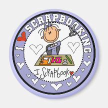 J'aime des T-shirts et des cadeaux de Scrapbooking Aimants Pour Réfrigérateur